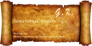 Gosztonyi Kevin névjegykártya